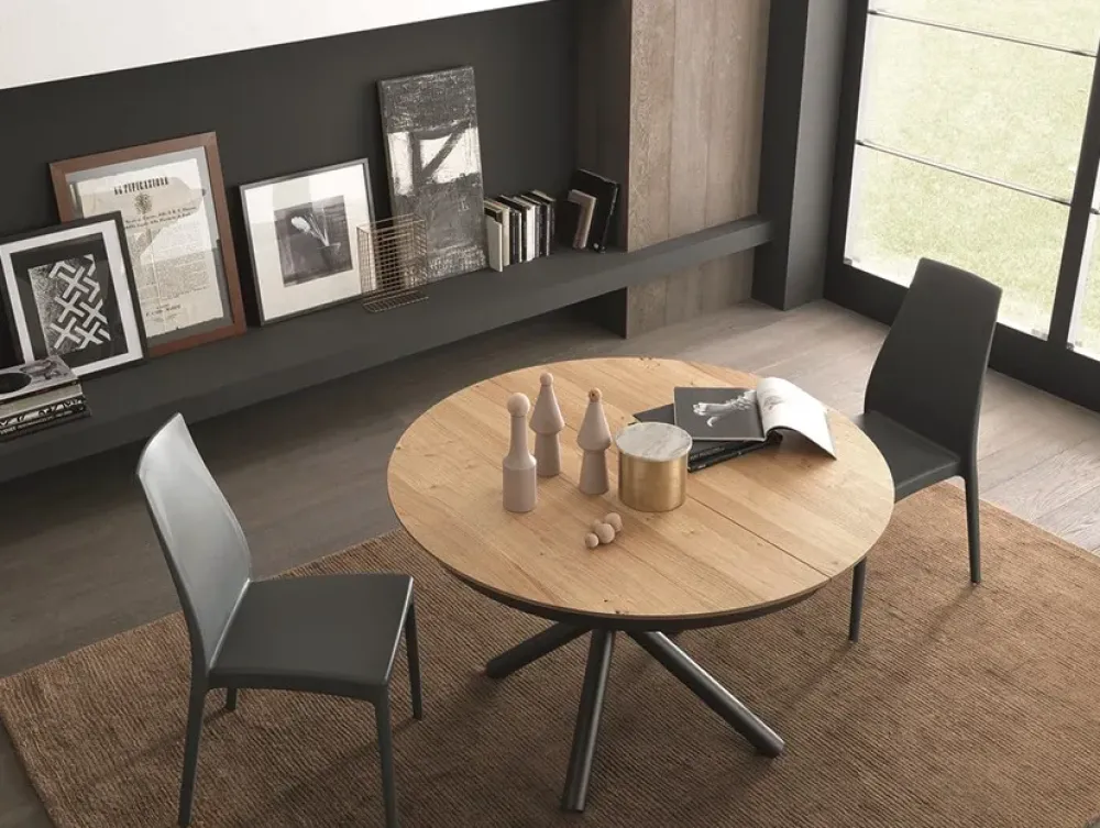 Artigianale Tavolo rotondo allungabile Round in Offerta- Tavoli