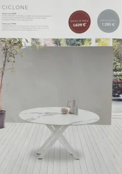 Collezione esclusiva Tavolo rotondo allungabile Ciclone a soli 1250 Euro- Tavoli