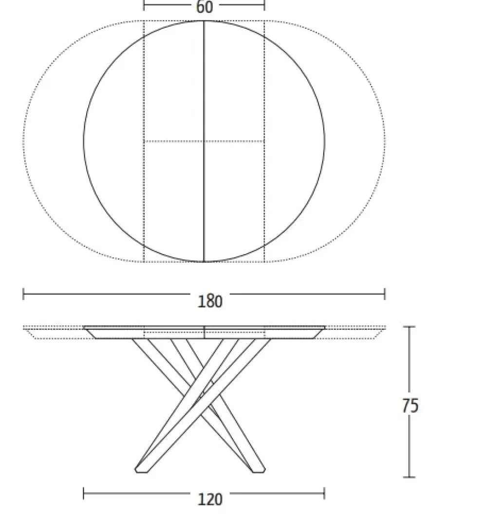 Altacom Tavolo rotondo allungabile Fahrenheit round - Tavoli