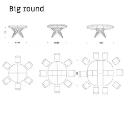Ozzio Tavolo rotondo allungabile Big round a soli 4522 Euro- Tavoli