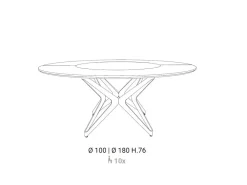 Ozzio Tavolo rotondo Dna in legno, prezzo scontato!- Tavoli