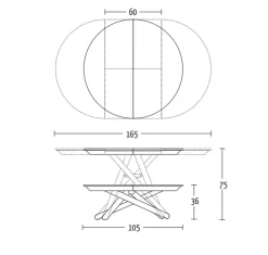 Altacom Tavolo rotondo Helios scontato del 10%- Tavoli