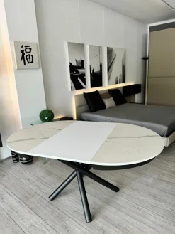 Altacom Tavolo rotondo in ceramica Celsius di in Offerta Outlet- Tavoli