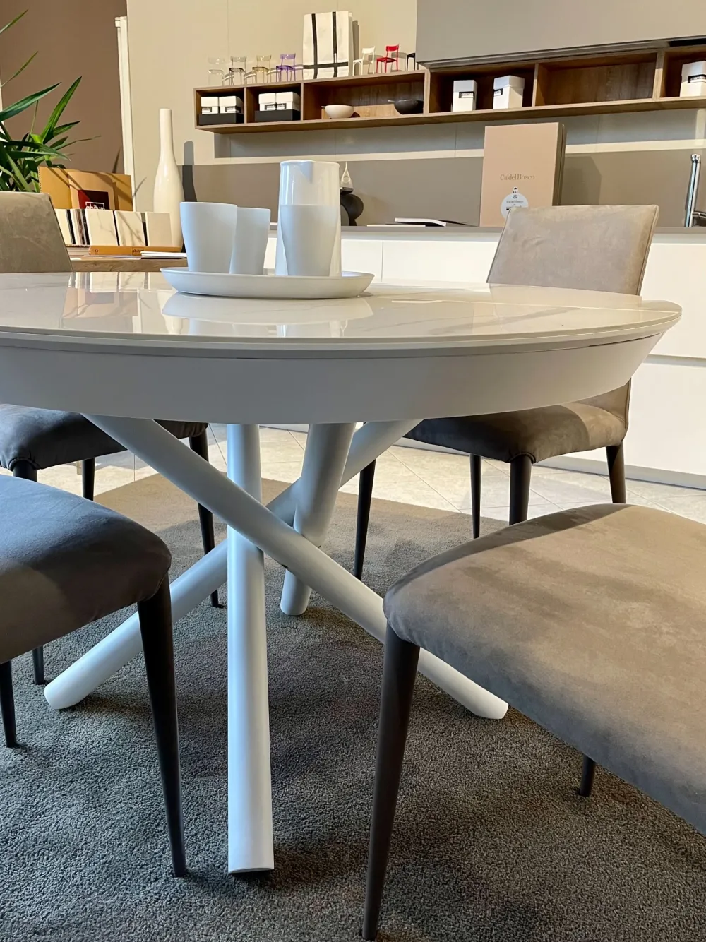 Altacom Tavolo rotondo in ceramica Fahrenheit round di in Offerta Outlet- Tavoli