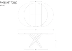 Altacom Tavolo rotondo in ceramica Fahrenheit round di in Offerta Outlet- Tavoli