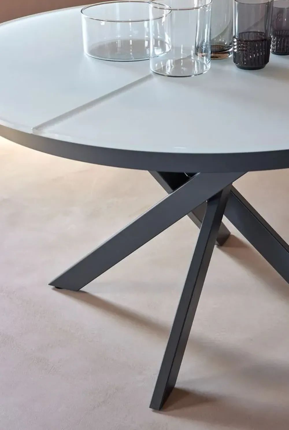 Tavolo rotondo in vetro T30 giotto in Offerta Outlet Tavoli