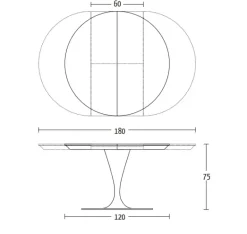 Discount Tavolo rotondo Sun scontato del 10% Tavoli