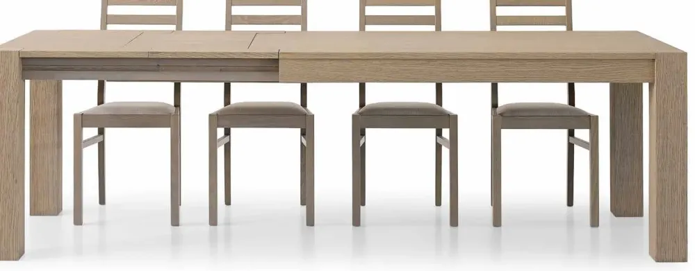 Tavolo rovere naturale doppia allunga^Collezione esclusiva Best