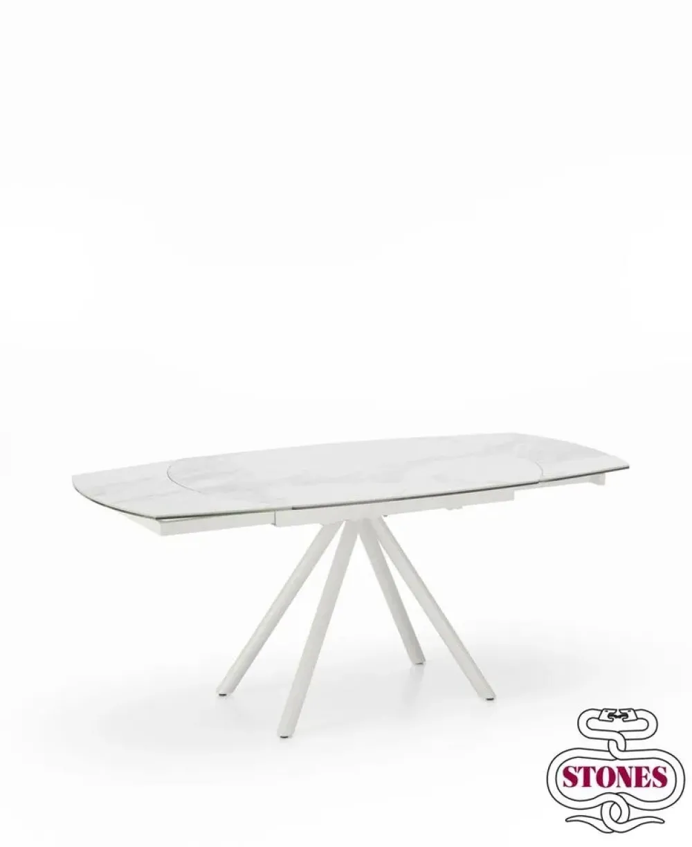 Tavolo sagomato a quattro gambe Kyoto four scontato^Stones Discount