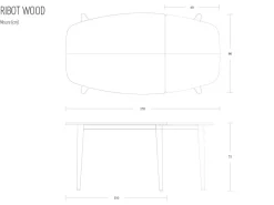 Hot Tavolo sagomato in legno Ribot in Offerta Outlet Tavoli