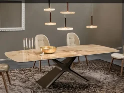 Tavolo sagomato in vetro Calliope xxl di in Offerta Outlet^Tonin Casa