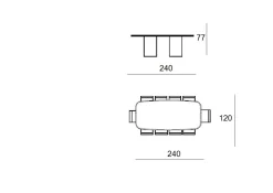 Sale Tavolo sagomato Tavolo glass italy scontato del 35% Tavoli