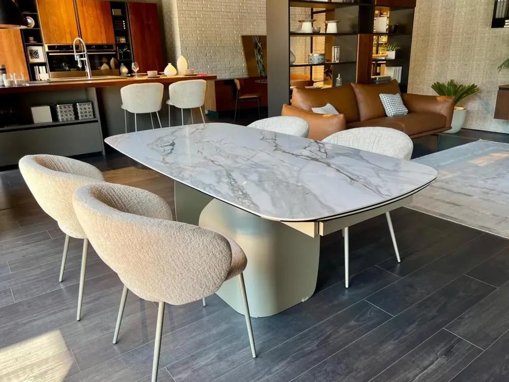 Discount Tavolo sagomato Twins di a prezzo riservato Tavoli