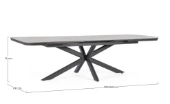 Tavolo scontato da giardino Tavolo pascal allungabile 200-26 cm con 8 poltrone krion antracite^Bizzotto Clearance