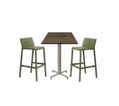 Nardi Tavolo scontato per l'esterno Tavolo high 70x70 e sgabelli trill- Tavoli Da Giardino