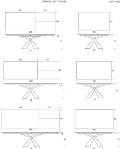 Tavolo Sintesi in ceramica Rettangolare allungabile scontato 30%^Altacom Hot