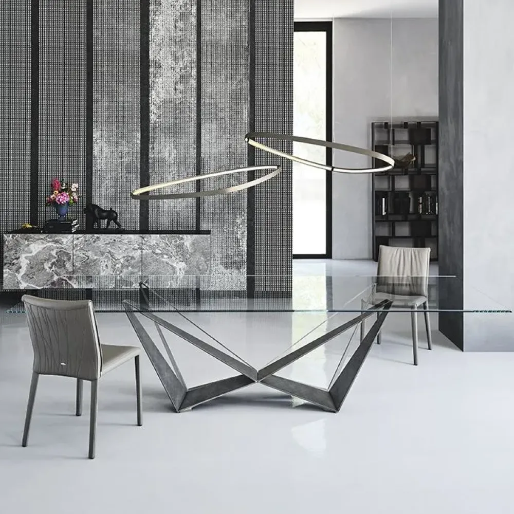 Outlet Tavolo Skorpio in vetro Fisso Tavoli