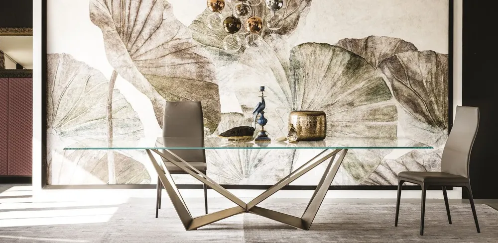 Outlet Tavolo Skorpio in vetro Fisso Tavoli