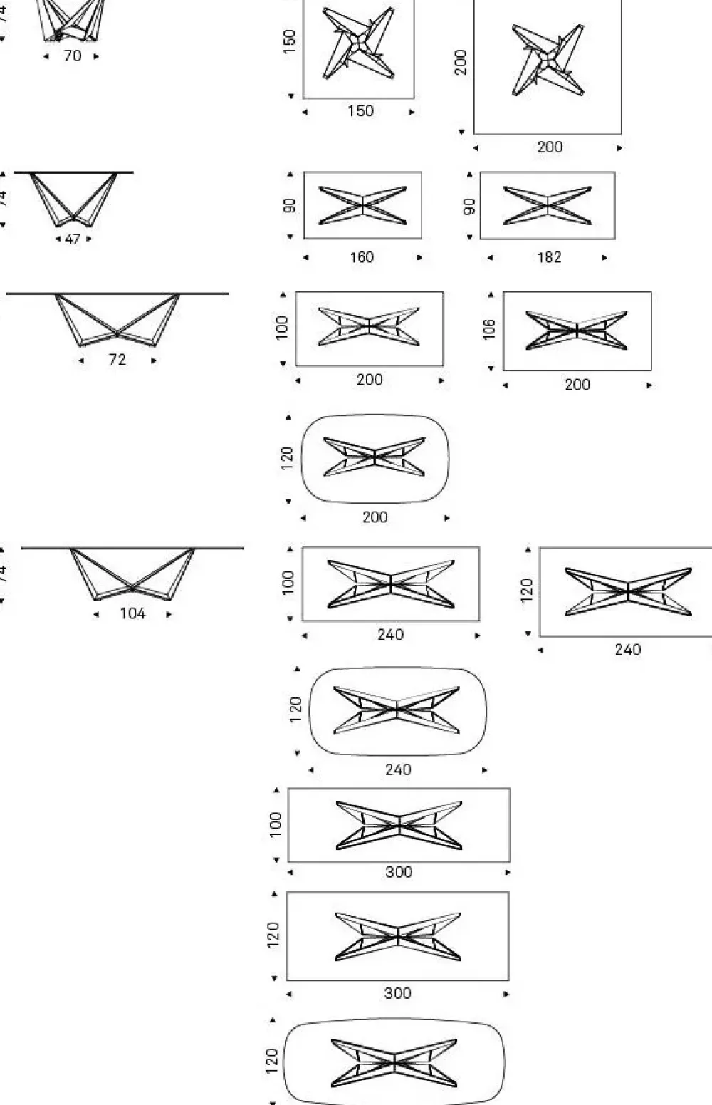 Outlet Tavolo Skorpio in vetro Fisso Tavoli