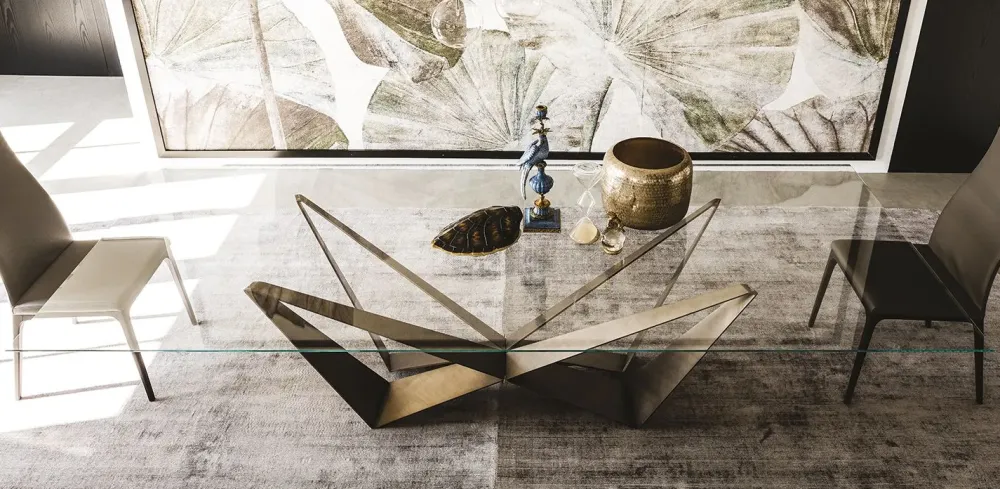 Outlet Tavolo Skorpio in vetro Fisso Tavoli