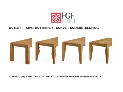 FGF Mobili Tavolo Slooping in legno Allungabile scontato 50%- Tavoli