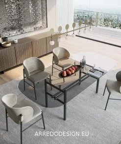 Dall'Agnese Tavolo Supernova in vetro Fisso scontato 30%- Tavoli