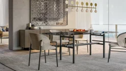 Dall'Agnese Tavolo Supernova in vetro Fisso scontato 30%- Tavoli