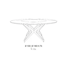 Online Tavolo Tavolo con vassoio girevole maxi   in OFFERTA OUTLET Tavoli