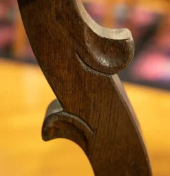 Artigianale Tavolo Tavolo fratino legno antico massello noce + n. 4 sedie   a prezzo ribassato- Tavoli