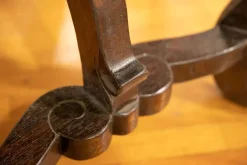 Artigianale Tavolo Tavolo fratino legno antico massello noce + n. 4 sedie   a prezzo ribassato- Tavoli