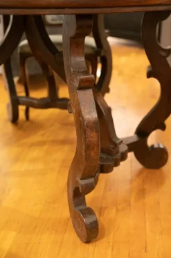 Artigianale Tavolo Tavolo fratino legno antico massello noce + n. 4 sedie   a prezzo ribassato- Tavoli