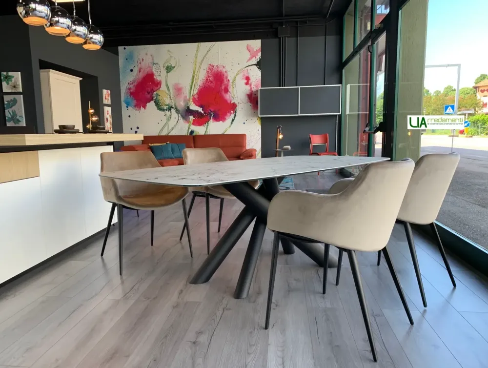 Zamagna Tavolo Tavolo igor con piano in ceramica di scontato del 50%- Tavoli