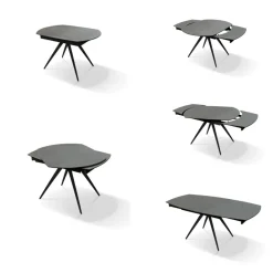 Md work Tavolo Tavolo in ceramica allungabile nero   a prezzo ribassato- Tavoli