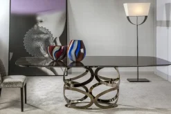 Tavolo Tavolo luxury ebano e oro maxi   in legno Fisso^Md work