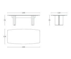 Tavolo Tavolo luxury marmo e pelle   a prezzo scontato^Md work New