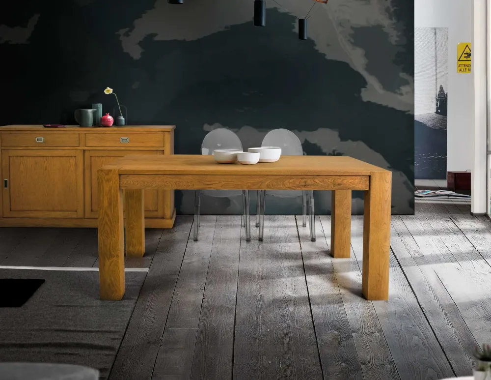 Best Tavolo Tavolo moderno in legno massello in OFFERTA OUTLET -40% Tavoli