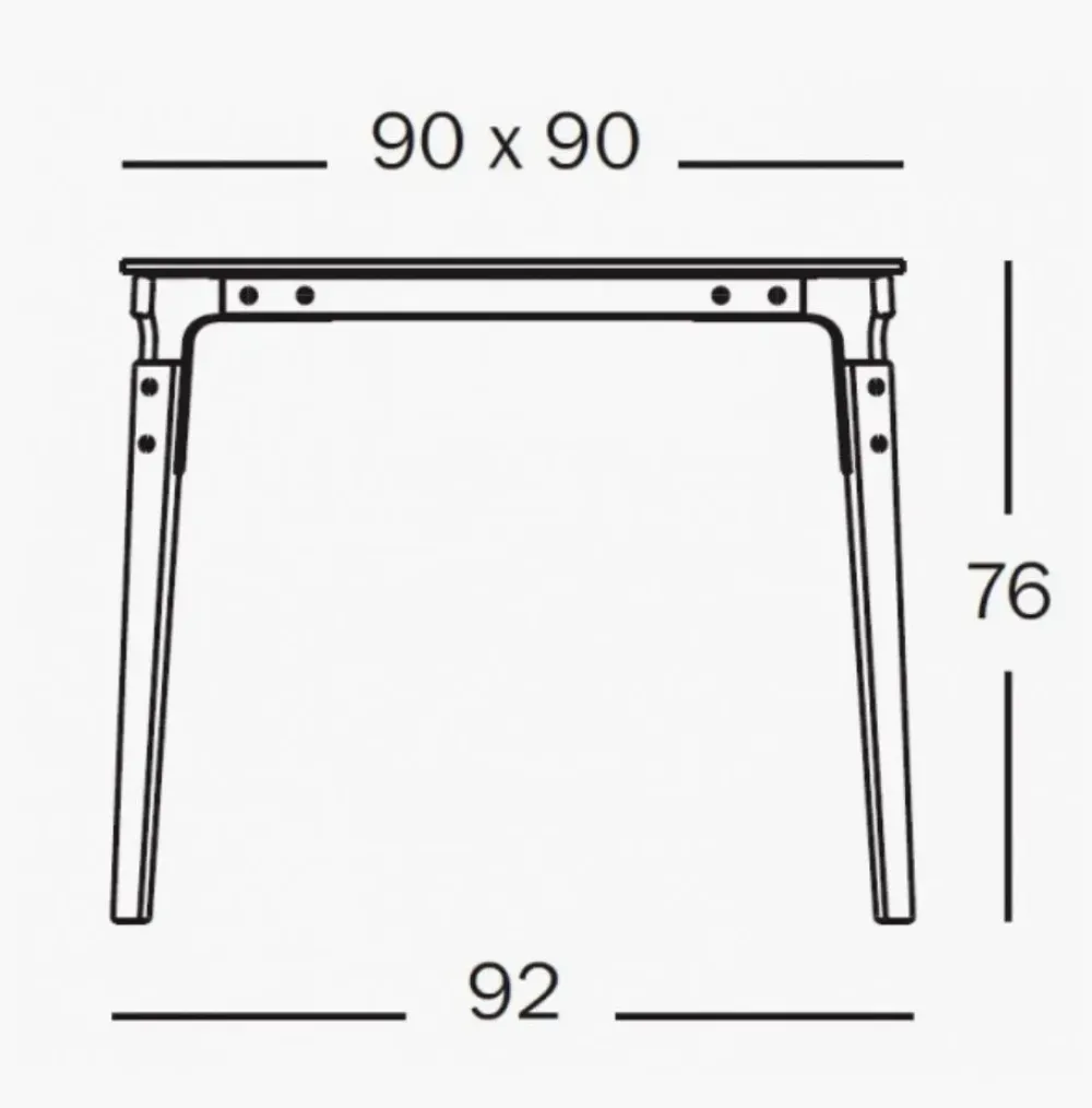 Discount Tavolo Tavolo steelwood 90x90 in hpl bianco in OFFERTA OUTLET -58% Tavoli