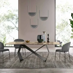 Clearance Tavolo Tavolo vetro martellato tre colori   in OFFERTA OUTLET -46% Tavoli