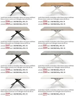Collezione esclusiva Tavolo Tempor 2254 in OFFERTA OUTLET -50%- Tavoli