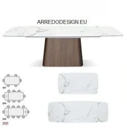 Tavolo Tempor 2121 in ceramica Allungabile scontato 50%^Collezione esclusiva