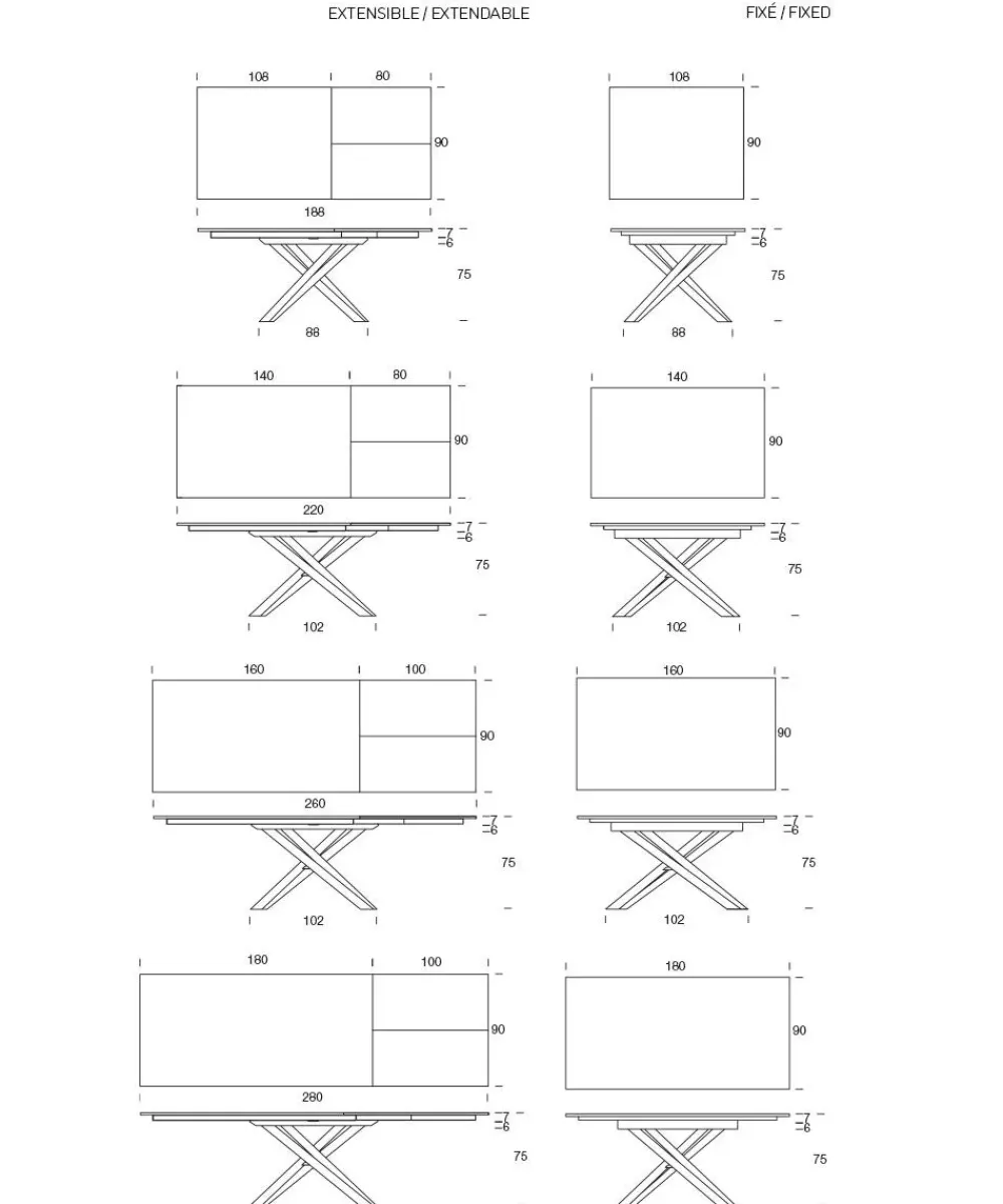 Discount Tavolo Tokyo in ceramica Rettangolare allungabile scontato 30% Tavoli