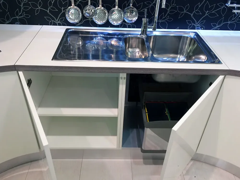 Sale Cucina Extra tonda colore bianco scontato del -58 % Cucine Ad Angolo|Cucine Moderne