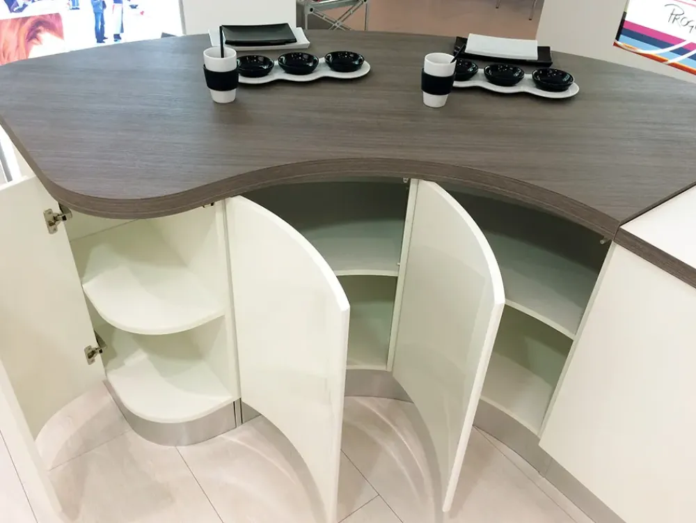 Sale Cucina Extra tonda colore bianco scontato del -58 % Cucine Ad Angolo|Cucine Moderne