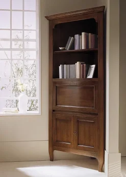 Artigianale Vetrinetta Angoliera mod.certosa con anta a ribalta SCONTO 30%- Vetrinette