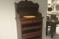 Outlet Vetrinetta Cantinetta legno massello di a prezzo Outlet Vetrinette