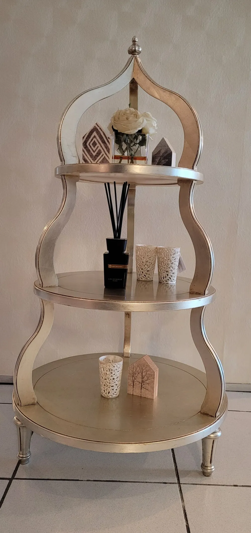 Vetrinetta Etagère in legno a prezzo scontato^Grande Arredo Online