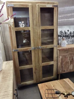 Sale Vetrinetta modello  mobile vetrina 2 ante vintage  ghiacciaia  in stile moderno di a PREZZI OUTLET Vetrinette