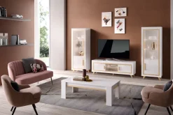 Artigianale Vetrinetta Vetrina 2 ante gold di in Offerta Outlet- Vetrinette