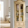 Falegnameria Italiana Vetrinetta Vetrina ad angolo f216 in legno in Offerta Outlet- Vetrinette