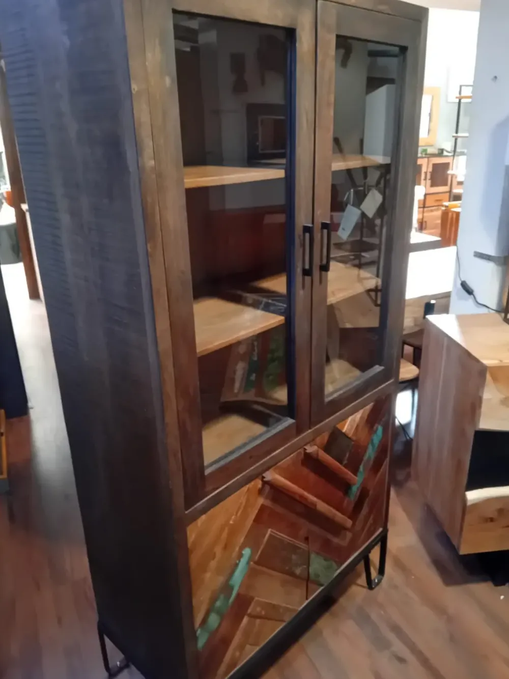 Vetrinetta vetrina rennes stile vintage in legno a prezzo Outlet^Outlet Etnico Sale